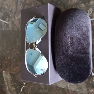 Tom Ford 0144 14X Marko Aviator Silver Frame/ Blue Mirrored for Men